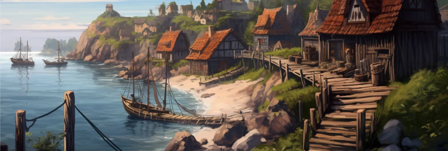 Image d'un petit village cotier paisible